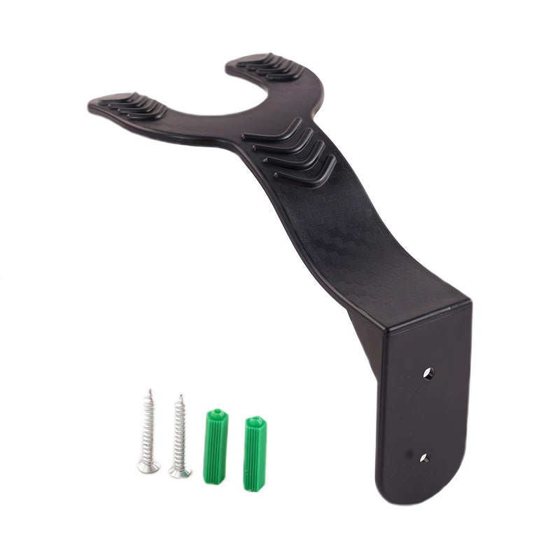 Motorbike Helmet Holder, Mounted Motorcycle Helmet Stand with Hook, Durable Plastic Holder, for Safety Helmets, Hats, Key Storage - Image 1